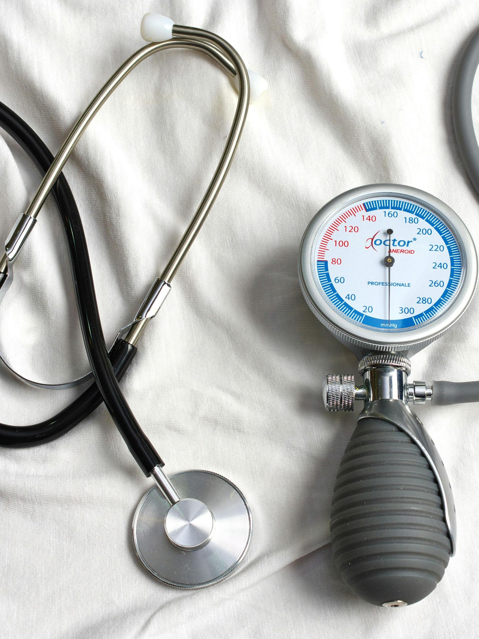 Blood pressure cuff and stethoscope