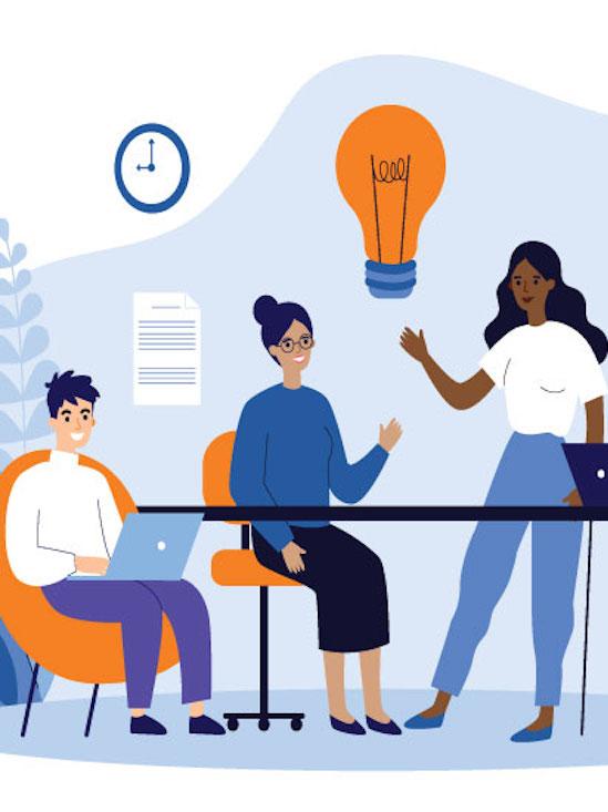 Image of people holding a meeting at a table.